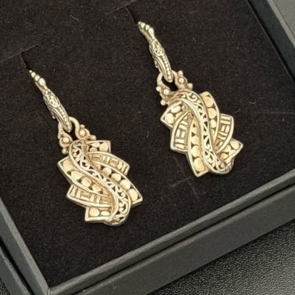 Sarda Sterling Silver Sculptural Dangle Earrings
